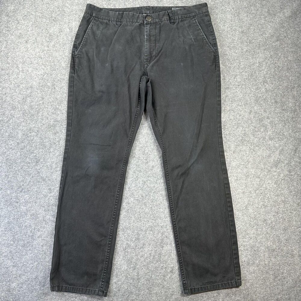 Bonobos Pants Mens 35x30 Black Tailored Fit Chino Casual Cotton Twill